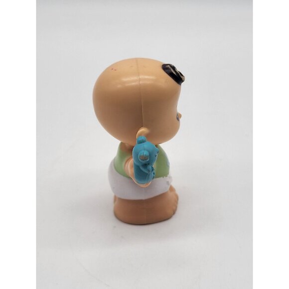 Fisher-Price Little-People Replacement Baby, Green Star Shirt, Blue Rattle GLT76 - Picture 2 of 9